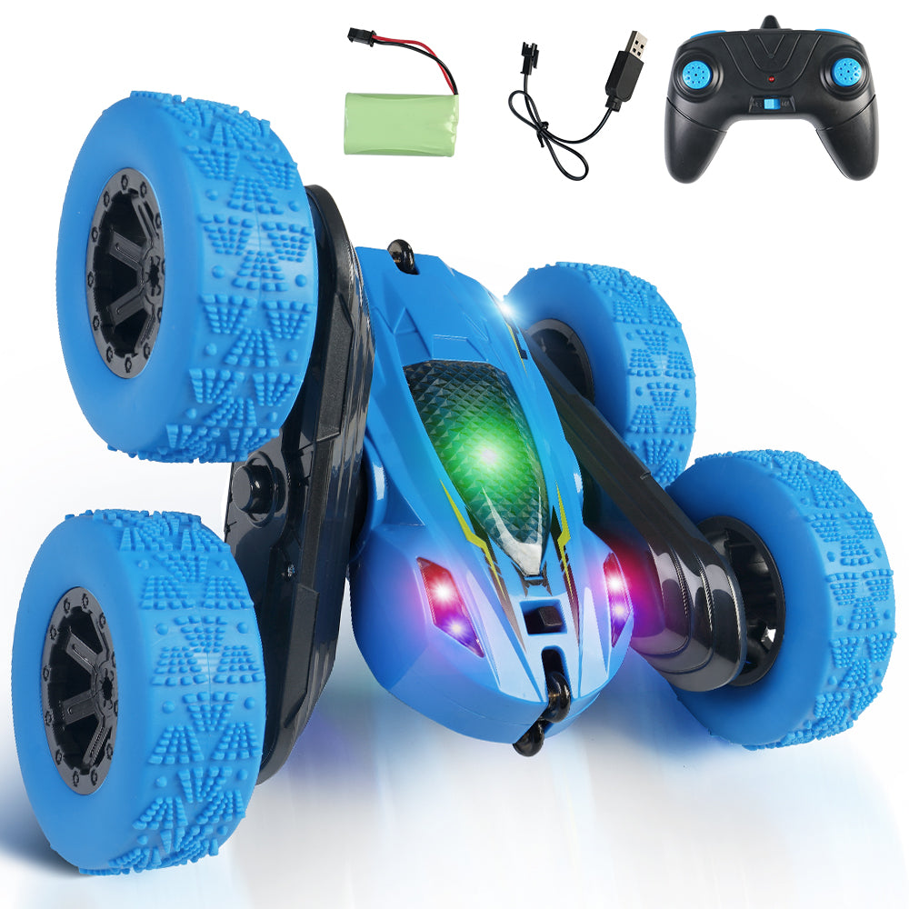 Remote Control Car Race Stunt Toy Double Sided 360° Rotating Rechargeable