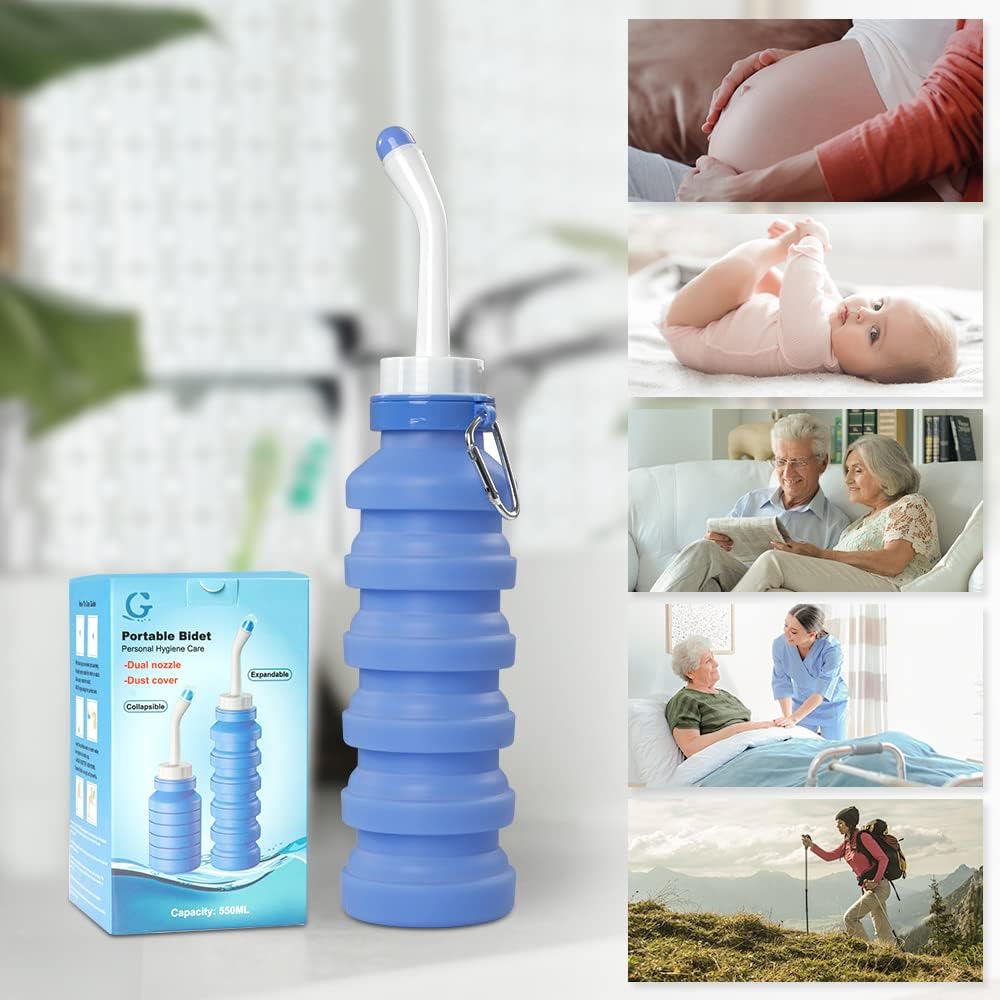 Portable Bidet Postpartum Care Collapsible 18oz No Battery Needed