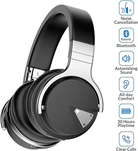 E7 Active Noise Cancelling Headphones Bluetooth Headphones