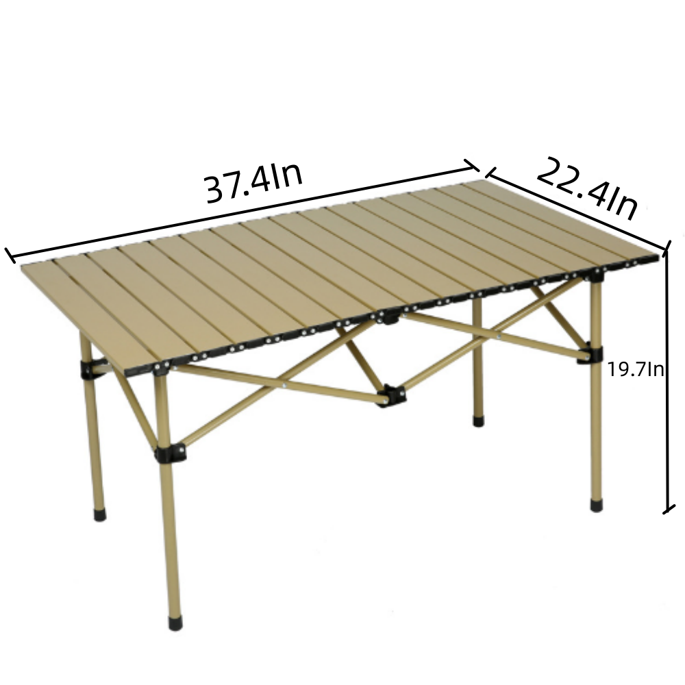 Folding Camping Table Portable Lightweight 37.4 x 22.4 x 19.7 inch