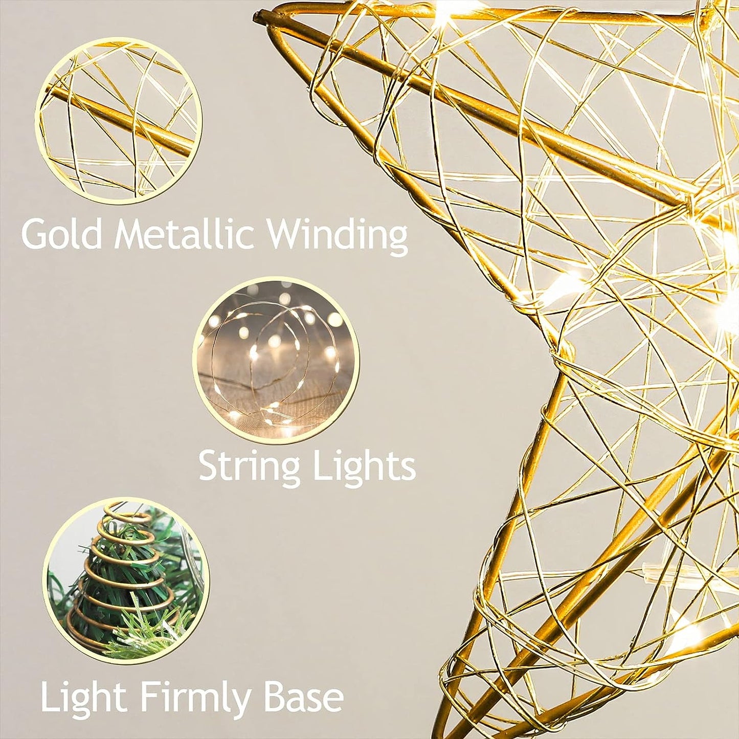 Christmas Star Tree Topper LED Lighted Hollow