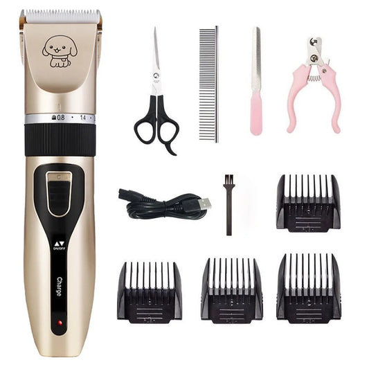 Low Noise Pet Grooming Kit Rechargeable Pet Hair Clipper
