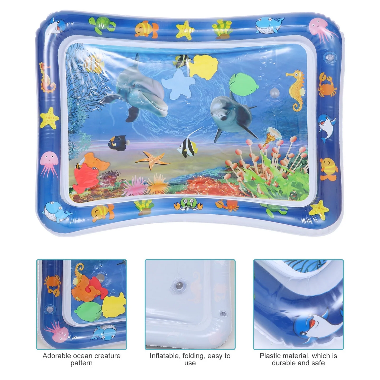 Tummy Time Baby Water Mat Inflatable Baby Toys for 3 6 12 Months