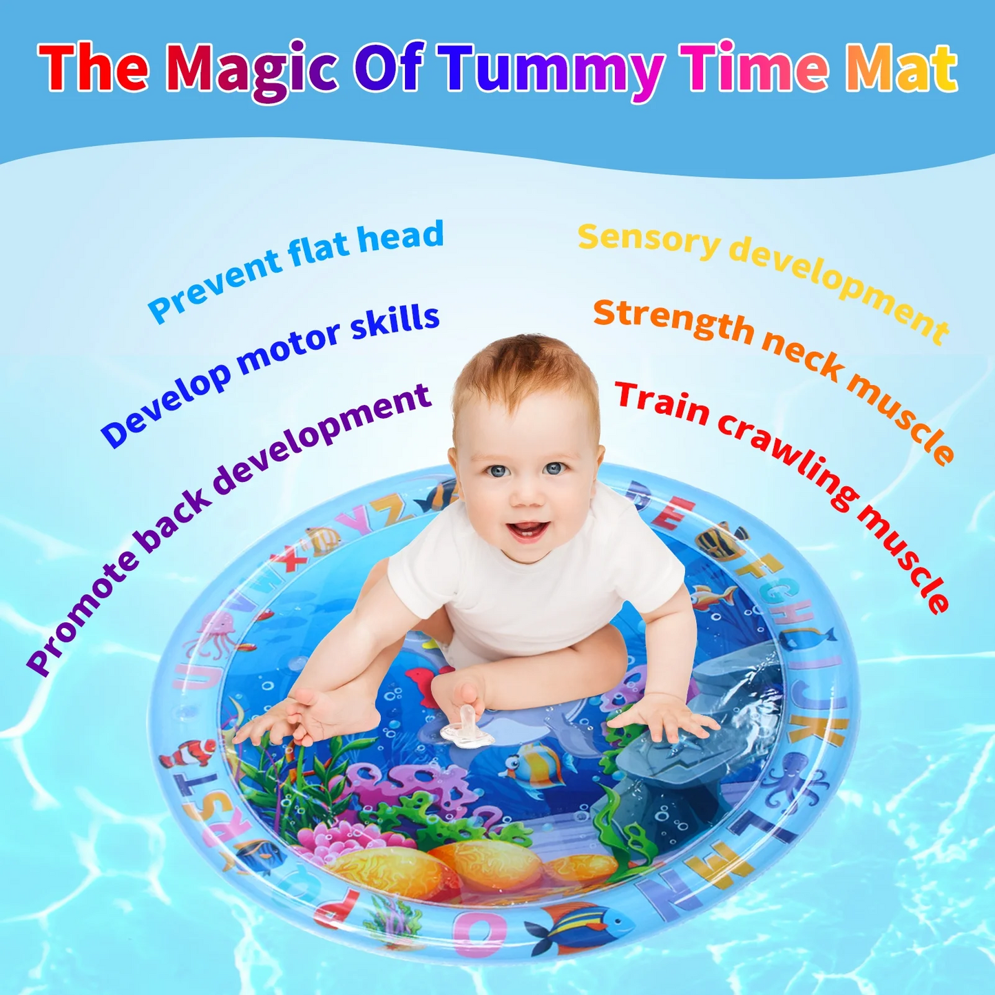 Tummy Time Water Mat for Baby Inflatable Activity Center