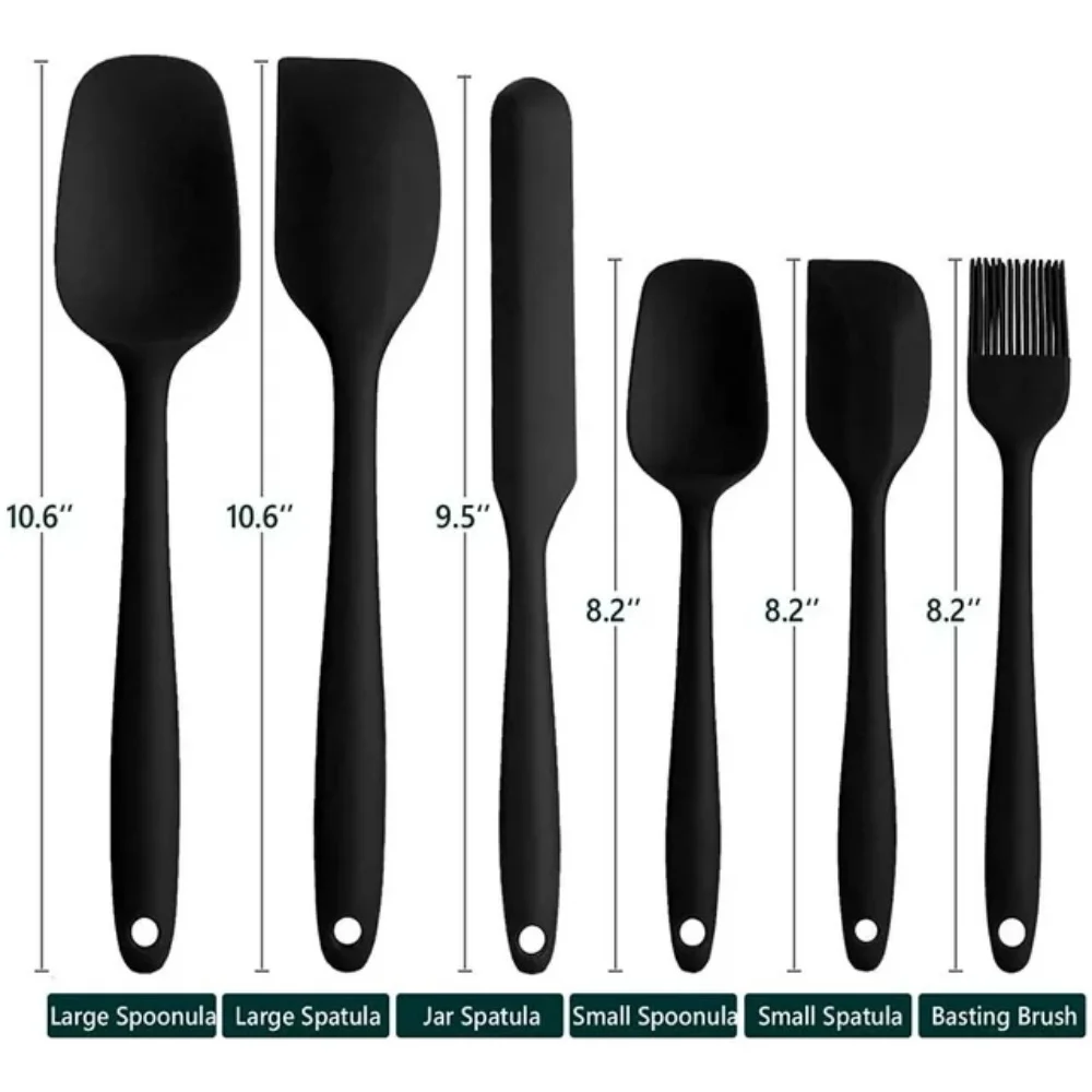 Silicone Spatula Set of 6 Heat Resistant Nonstick