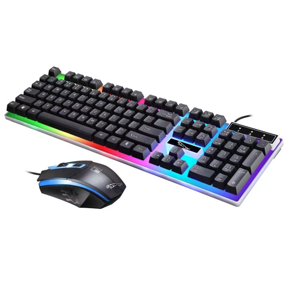 LED Gaming Keyboard and Mouse Combo with Rainbow Backlit